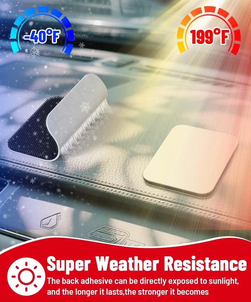 PHIXBEAR Hook and Loop Strips with Super Adhesive Heavy Duty, Made of 3M, Heat Resistant Waterproof, Outdoor or Indoor Use, 16 Sets Black 1.57x1.97 Inch - Image 3